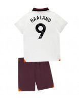 Manchester City Erling Haaland #9 Venkovní dres pro děti 2023-24 Krátký Rukáv (+ trenýrky)